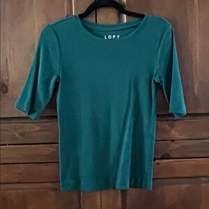 LOFT Teal Knit Blouse